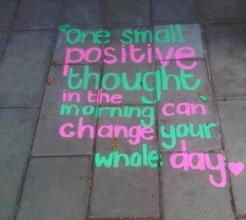 One small positive thought...