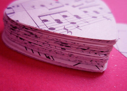 heart shaped note book