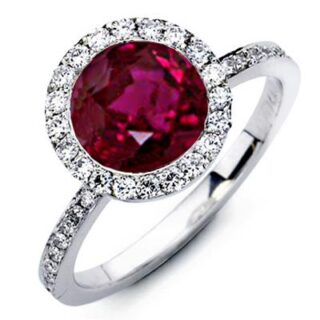 wedding ring with ruby