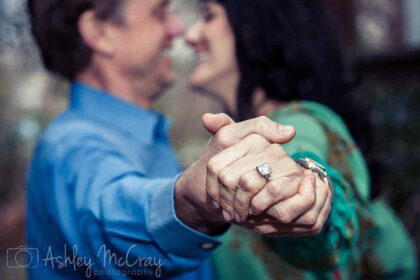 happy couple dancing