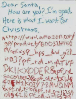 modern letter to santa
