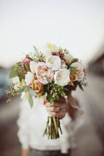 wedding bouquet photo and the wedding ring