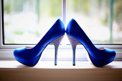 blue wedding shoes