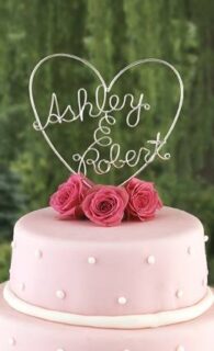 wedding cake topper made of wire