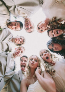 bridal party group shot