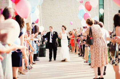 balloon wedding send-off