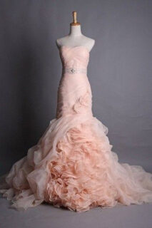 blush wedding dress