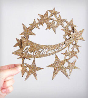 just married cake topper