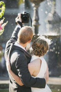 wedding selfie with the bridal party