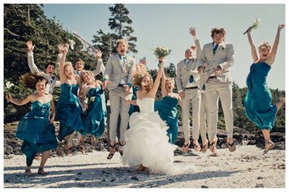 wedding jump shot