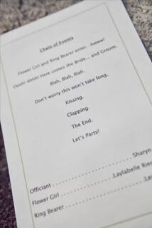 wedding day schedule