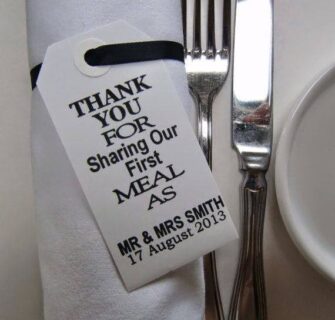 wedding tables thank you notes