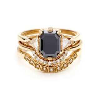 bea bridal ring set by anna sheffield