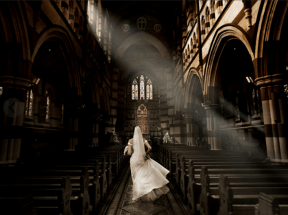 Haunting wedding photography
