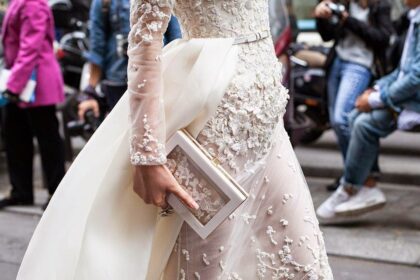 wedding clutch that matches the gown