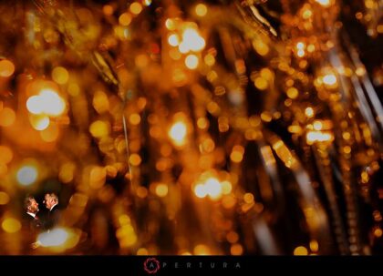 Sparkling wedding photo