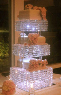 wedding cake with lots of bling
