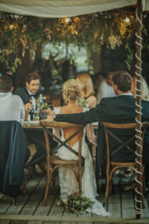 Intimate candid wedding shot