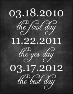 Romantic wedding sign