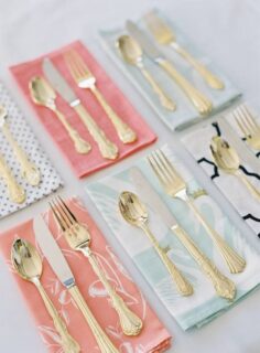 Matching wedding tableware
