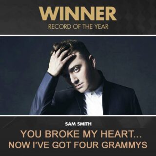 sam Smith on winning fro Grammys