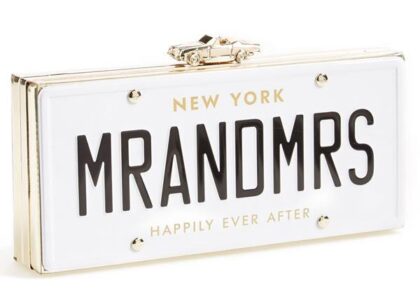 Kate Spade Mr and Mrs clutch