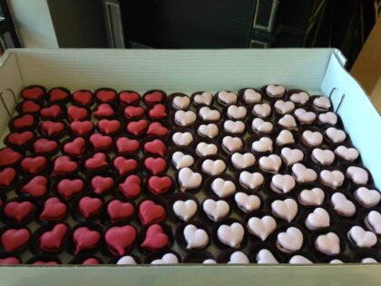 Heart shaped macarons