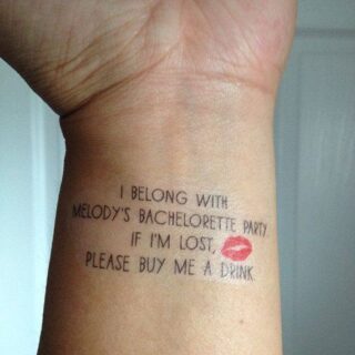 Temporary tattoos for hen's night