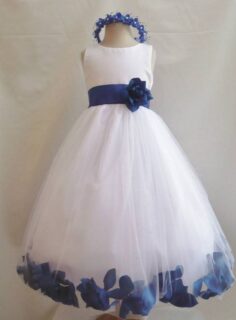 Flower girl satin dress