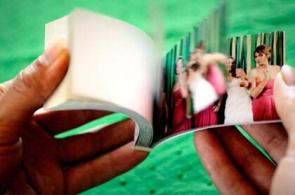 Wedding photos flip book