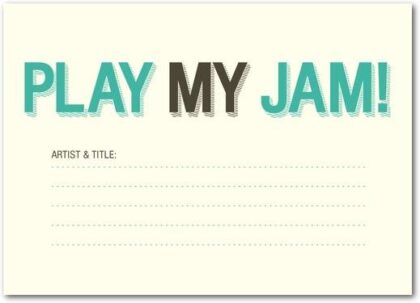 wedding song request card