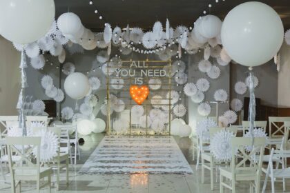 All You Need is Love wedding setup