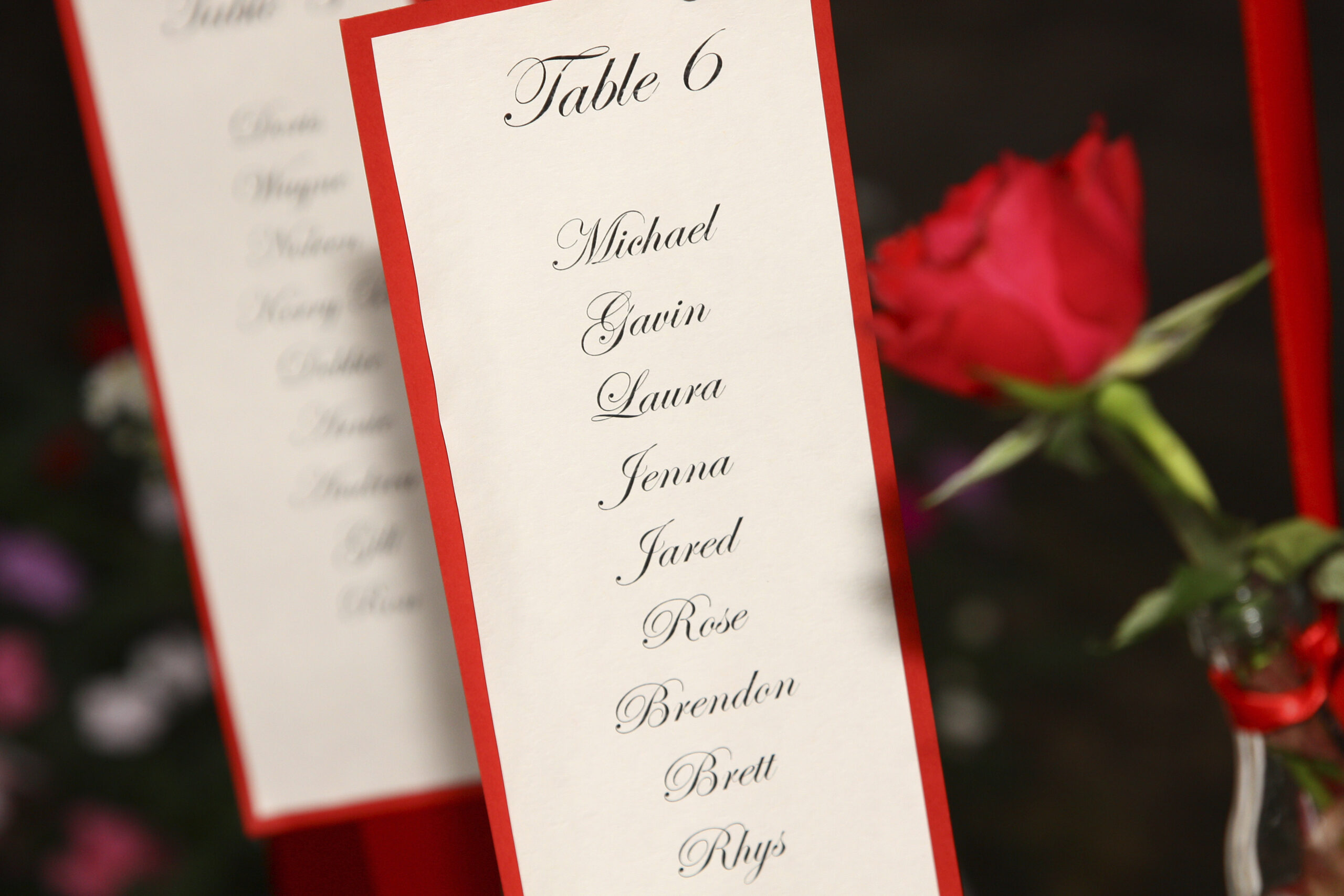 Creating your wedding reception seating plan