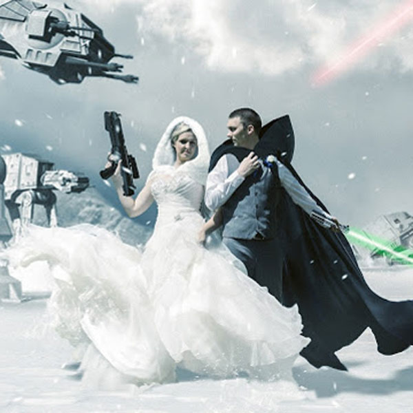 Before and after: watch a photographer turn an ordinary wedding photo into a Star Wars masterpiece