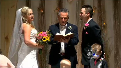Pastor Tony Slough marries 1 of the 21 couples he offered free weddings to last weekend||