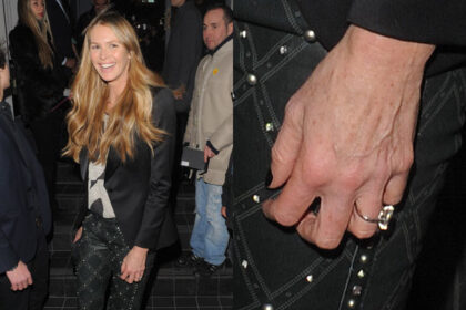 Elle Macpherson sports some serious engagement bling. Image: Splash|Elle Macpherson sports some serious engagement bling. Image: Splash|Elle Macpherson engaged?||Elle Macpherson sports some serious engagement bling. Image: Splash