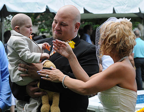 Dying toddler is best man at parents' wedding