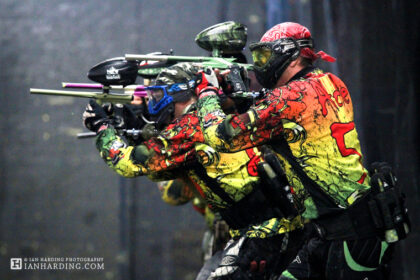 Paintball is a popular alternative for grooms wanting to forgo the usual alcohol and stripper laden buck's night antics. Image: Ian Harding Photography|