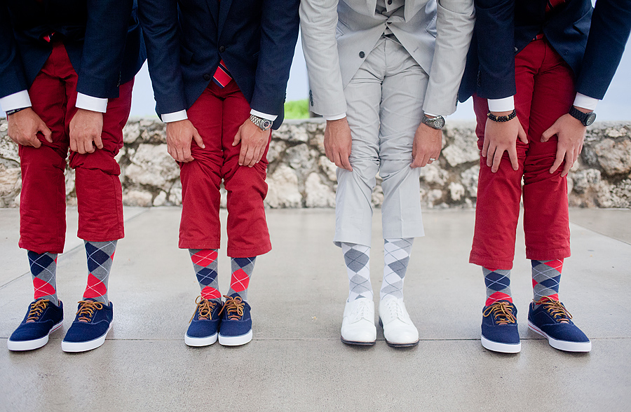 Grooms painting the town red…