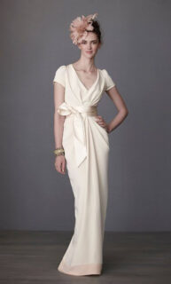 sleek slim wedding dress|