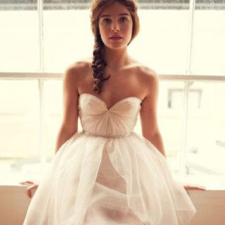 sarah seven short wedding dress|