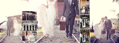 One of Mint Cream Album Designs' wedding album layouts. Image: Katey's Captures.|Mint Cream Album Designs|One of Mint Cream Album Designs' wedding album layouts. Image: Katey's Captures.|