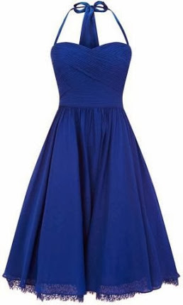 Out of the blue: A cobalt halter-neck delight…