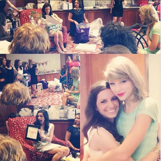 Taylor Swift surprises fan at her bridal shower