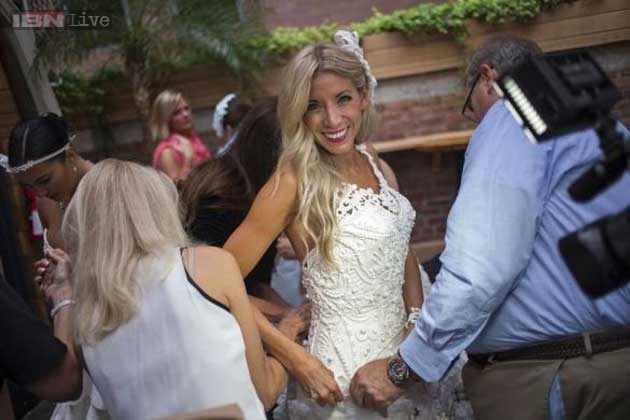 Excuse me, your wedding dress is made out of what?