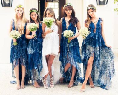 italy wedding on the island of capri|italy wedding on the island of capri|blue bridemsiads dresses|italy wedding on the island of capri|
