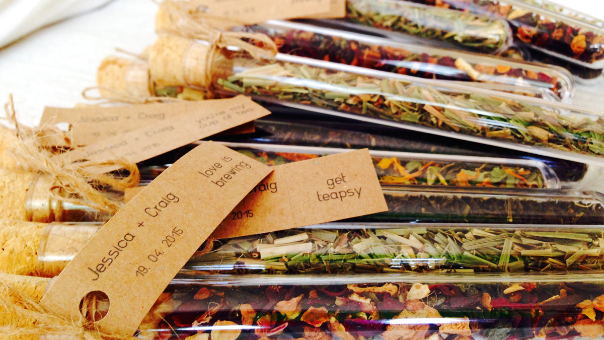 Give your wedding favours a personal twist