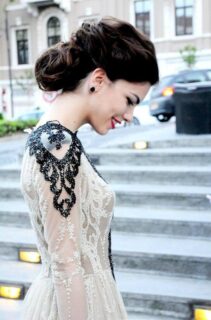 Black and white wedding gown|Black and white wedding gown|