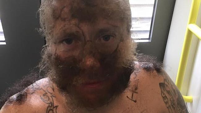Groom has pubic hair glued to his face on buck’s night