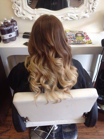 Split-dyed hairstyles for brides